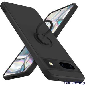 Google Pixel 6A 5G ケース リング 一体型 カバー ブラック 黑 08005-PX6A-01 1278