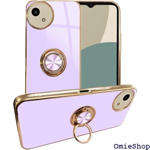 シズカウィル AQUOS wish4 SH-52E ス グ グリッティア リング付きケース ラベンダー 1個入り 1878