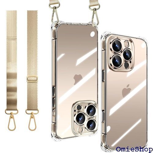 iPhone 16 Pro クリア 透明 ケース 斜め き 耐衝撃 全面保護 カバー クリア スターライト紐付け 2335