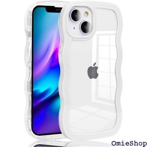 iPhone 15 ケース クリア ウェーブ アイフォ フォン 15 ケース ウェーブ カバー クリア/ホワイト 2609