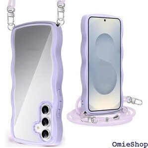 Galaxy S25 ケース クリア ショルダー SC 肩掛け 薄型 軽量 TPU ワイヤレス充電対応 パープル 2622