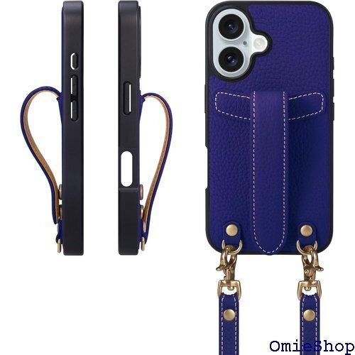 コグレ iPhone16 ケース ショルダーストラップ ス付き COPG ブルーロワイヤル BlueRoyale 2114