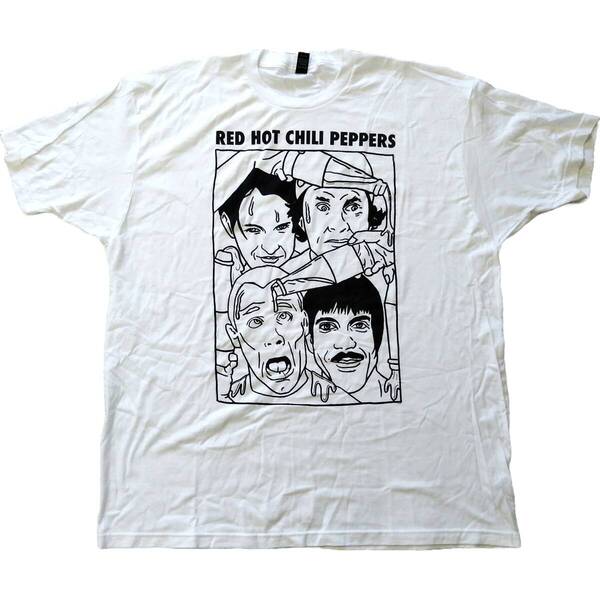 レッドホットチリペッパーズ Tシャツ XXLサイズ 白 レッチリ バンドTシャツ バンT ロックTシャツ red hot chili peppers