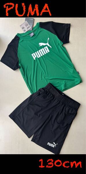新品タグ付き 130㎝ PUMAプーマ上下セットアップ グリーン