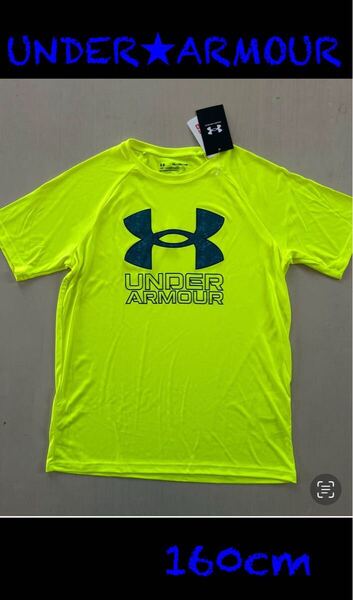 新品タグ付 160㎝アンダーアーマーUNDERARMOUR Tシャツ イエロー