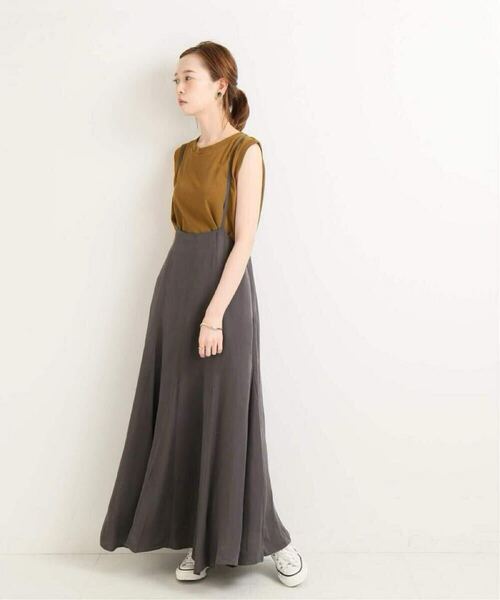 スローブイエナ SLOBE IENA キャミサロペットスカート キャミワンピース マキシワンピ ¥13,200 サイズ38 ワンピース