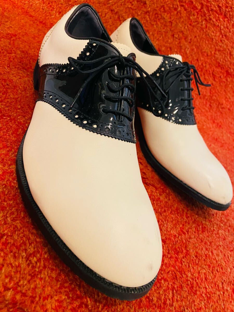 kotaさま専用40'S レザー コンビシューズ シングルコバ 【ロカビリー】 Yahoo!オークション -「ロカビリー シューズ」(メンズシューズ