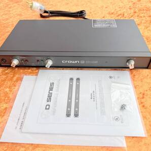 送料込■CROWN D-45 クラウン プロ用パワーアンプ PRO CABLE版 マリンコ非メッキプラグ 真鍮ネジ仕様■良好品