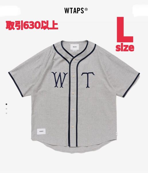 WTAPS 2025SS LEAGUE SS TEE GRAY Lサイズ ダブルタップス リーグ ベースボールシャツ BASEBALL SHIRT GREY グレー LARGE 251TQDT-SHM09