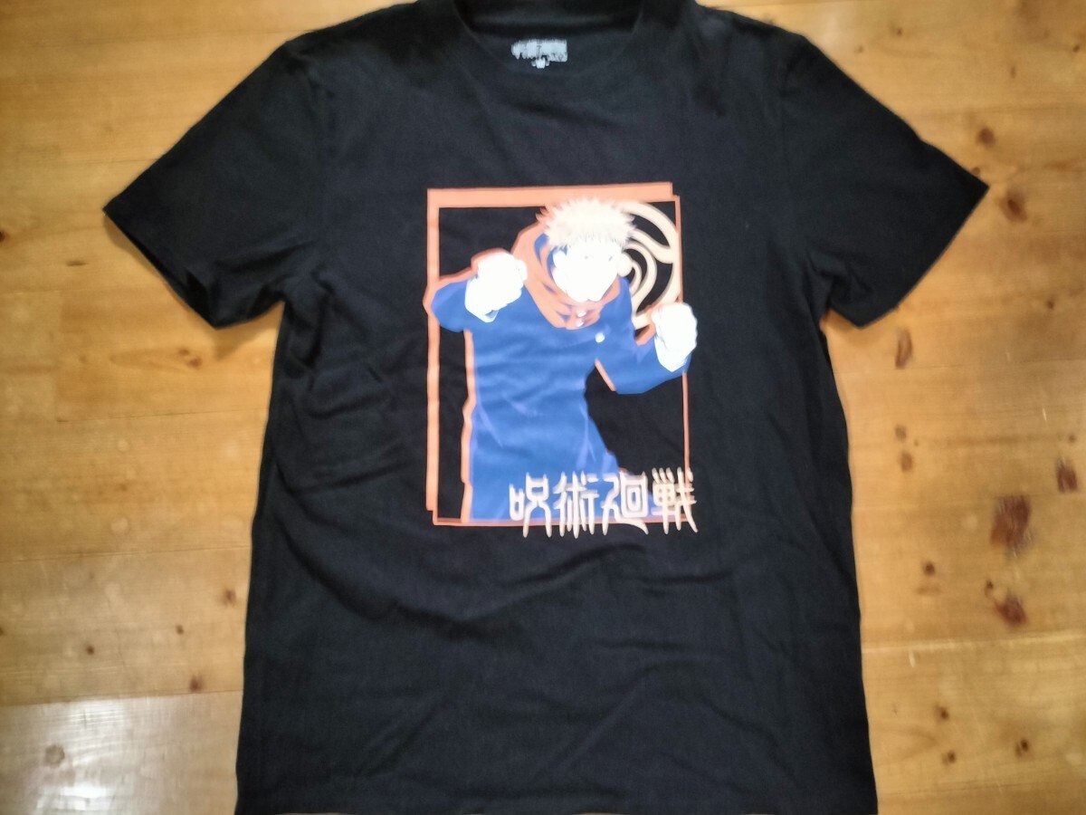 最終値下げ 大人気 希少 アニメT マンガT 呪術廻戦 虎杖悠仁 Ｔシャツ 黒色