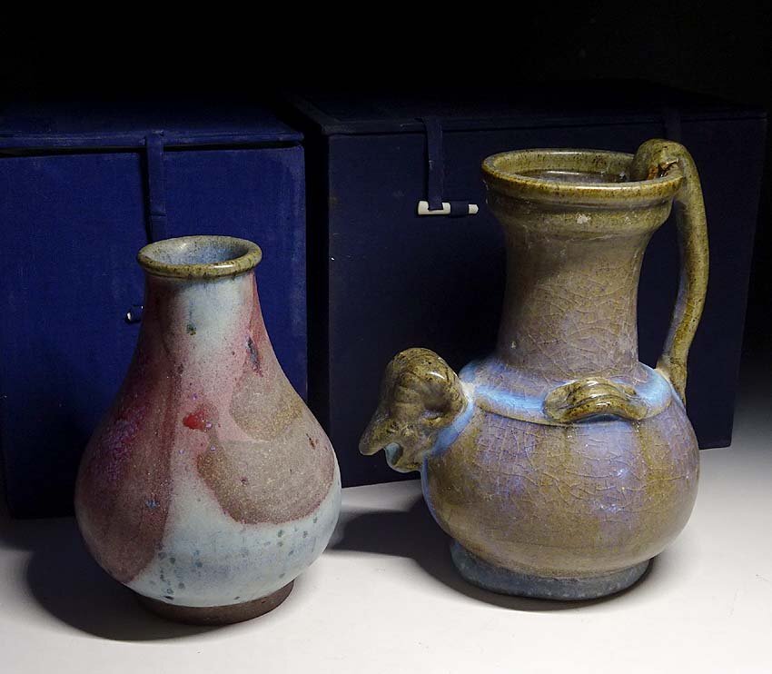 中国古美術 宋時代鈞窯壺 水指水盂