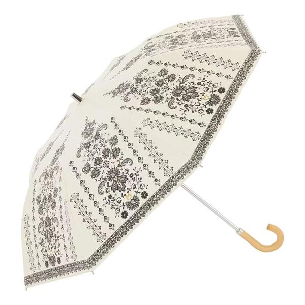 ミラ・ショーン 楽折晴雨兼用傘 レースホワイト 50cm