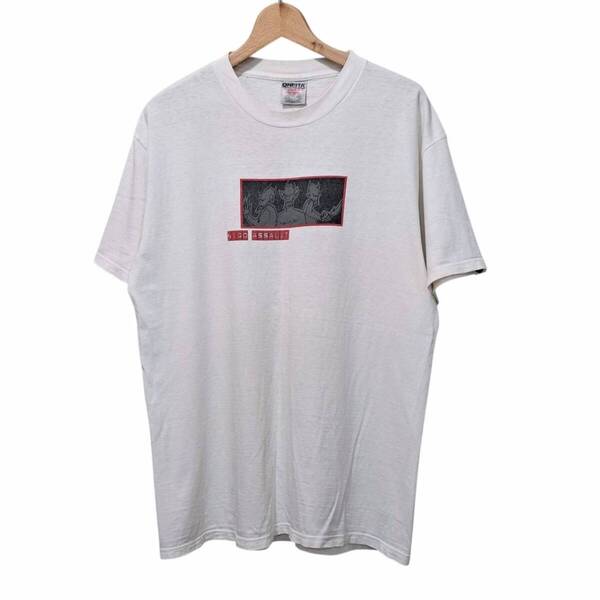 希少 レア 90s ビンテージ 初期 APE x FUTURA LABORATORIES NIGO ASSAULT オールド エイプ フューチュラ ONEITA ボディ Tシャツ L 白