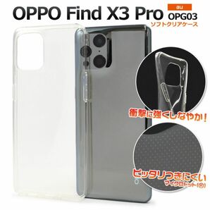 OPPO Find X3 Pro OPG03 マイクロドット ソフトクリアケース /オッポ スマホケース