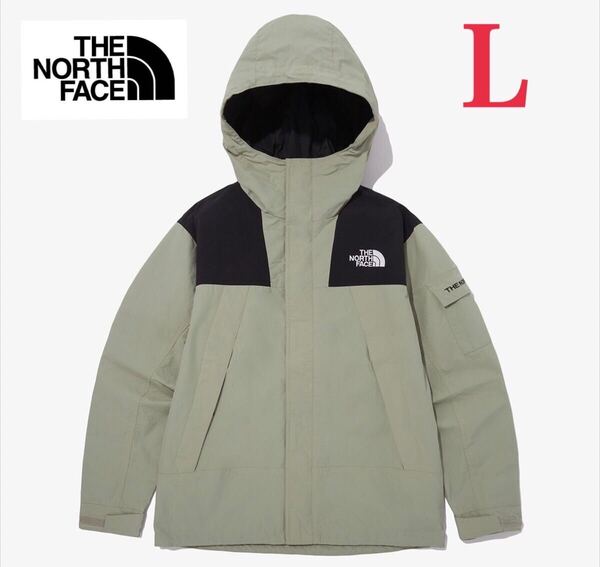 新品未使用 THE NORTH FACE ノースフェイス マウンテンパーカー ナイロンジャケット アウトドア スレートカーキ色 L 海外限定