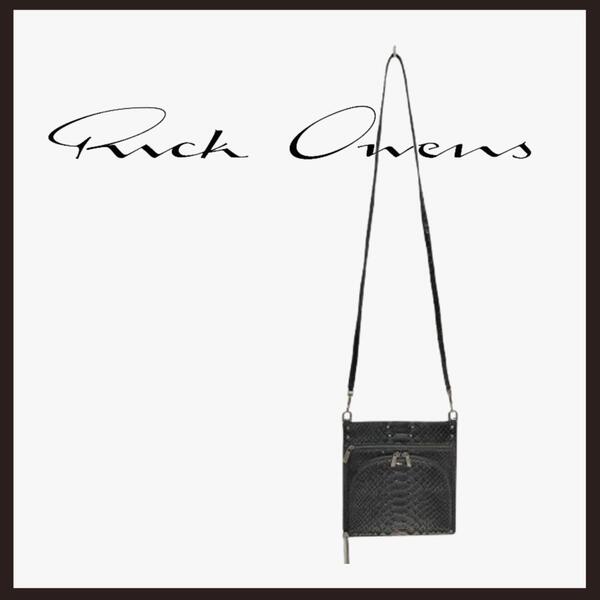 ○★新品未使用 RICK OWENS パイソンショルダーバッグ 薄マチショルダー 玉虫色(リックオウエンス)○●