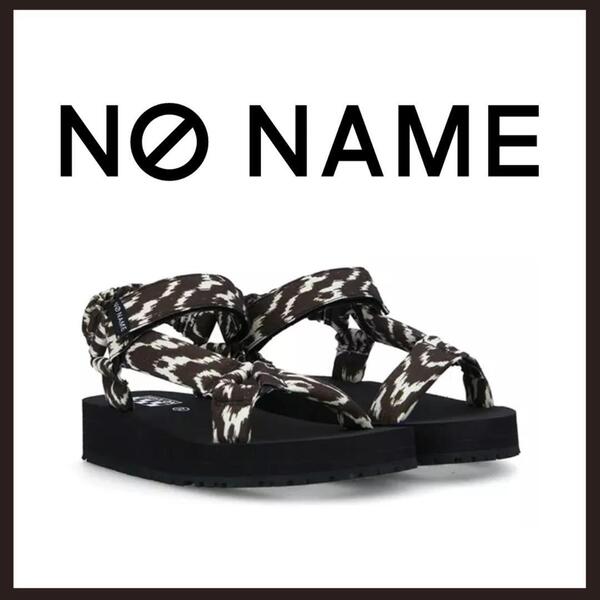 ○★新品 未使用 NO NAME スイム 定番厚底サンダル ベルクロサンダル ブラック 23.5cm(ノーネーム)○●
