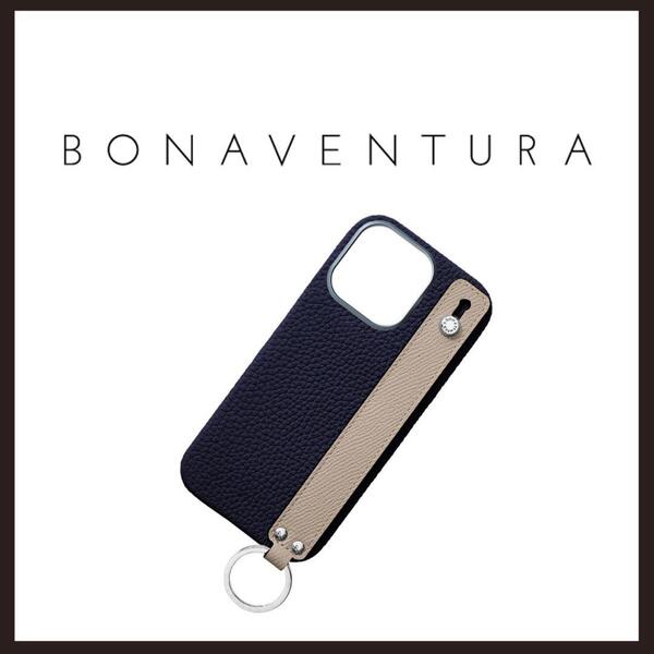 ○★新品未使用 BONAVENTURA ハンドル付カバーケース 15ProMax用 ネイビー(ボナベンチュラ)○●