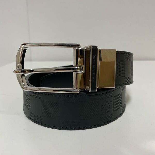 LOUIS VUITTON ルイヴィトン ダミエグラフィット レザーベルト サンチュール M9906 ブラック 中古
