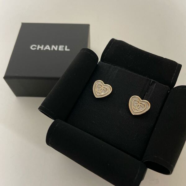 CHANEL シャネル ココマーク ハート ピアス ABD346 美品