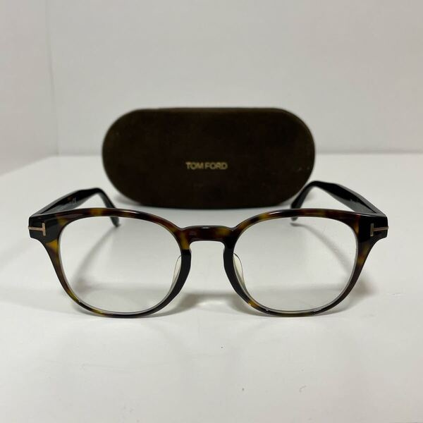 【度入り】TOM FORD トムフォード メガネフレーム FT5400-F 052 アジアンフィット ハバナ 中古
