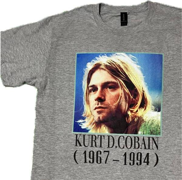 L/新品/Kurt cobain Nirvana カートコバーン/ニルヴァーナ/ニルバーナ/nirvana/Tシャツ/GR