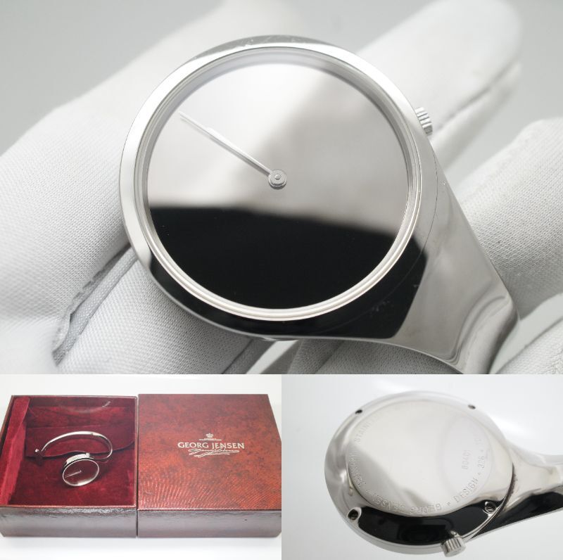 【美品・箱付】ジョージジェンセン／ヴィヴィアンナ 34mm ミラーダイアル／QZ ヴィヴィアンナ(VIVIANNA) - 34mm、クォーツ、ミラーダイアル