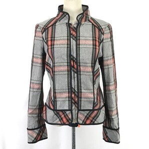 美品★ザラ/ZARA WOMAN★スタンドカラージャケット【レディースM/グレー/gray/チェック柄/】Jacket/Jumper◆BH867