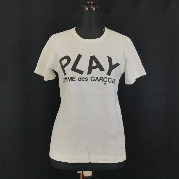 Made in Japan★PLAY COMME des GARCONS★半袖Tシャツ【Women's size-M/白/White】縫製責任者印付き正規品/Tops/T Shirts◆BG906