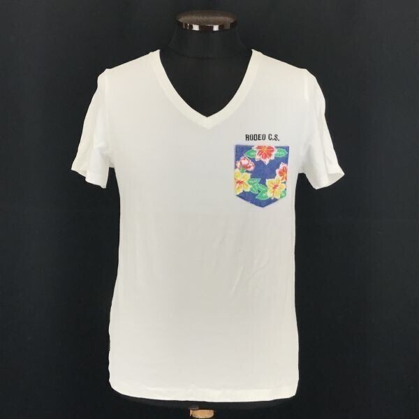 ロデオクラウンズ★半袖Tシャツ【メンズM/白/ホワイト】VISION STREET WEAR◆BG690