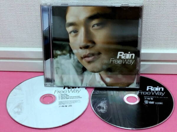 K-POP♪ RAIN(ピ) Japan 2ndシングル「Free Way」初回限定盤 日本盤CD+DVD 廃盤!ディスク良好!
