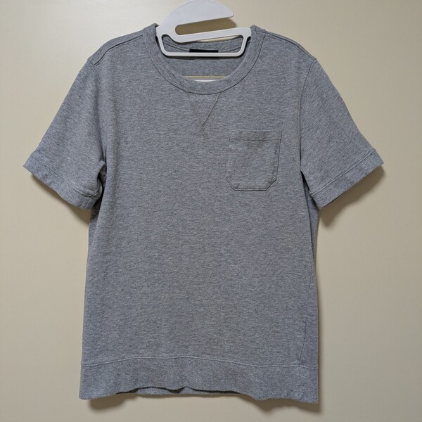 URBAN RESEARCH アーバンリサーチ グレー 半袖 Tシャツ スウェット トップス 胸ポケット メンズ S 38 綿 コットン カジュアル