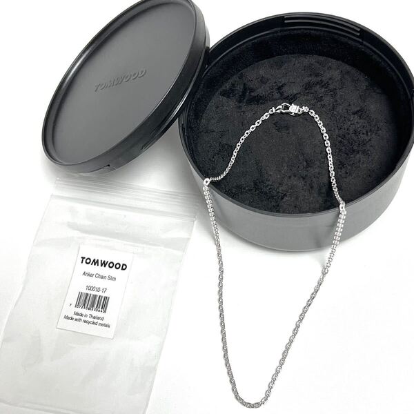 17inches 新品 TOMWOOD トムウッド アンカー チェーン スリム ネックレス シルバー Anker Chain Slim Necklace ロゴ チェーンネックレス