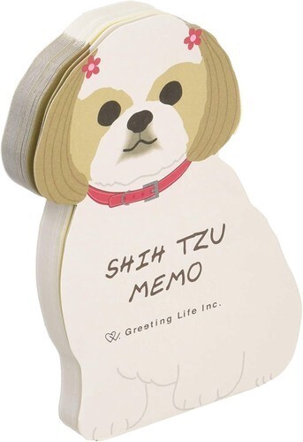 アニマルダイカットメモ♪5柄入り シーズー かわいい犬のメモ 送料込み