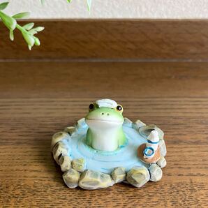 カエルのマスコット♪ Copeau コポー 温泉に入るカエル かえるの置物