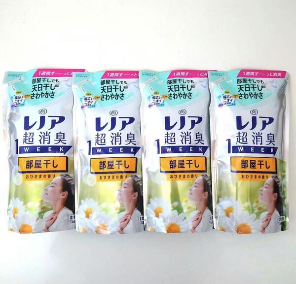 匿名発送 新品送料無料 P&G レノア 超消臭 1WEEK 部屋干し おひさまの香り 柔軟剤 380ml4袋