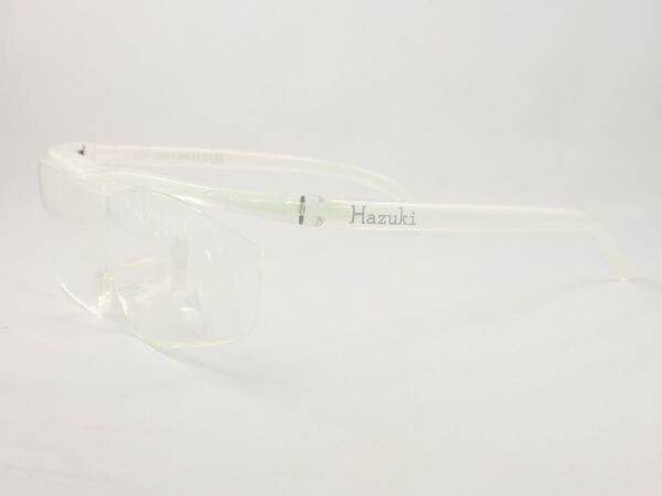 日本製◆ハズキルーペ ラージ クリア 1.6倍 パール◆量販店 見 本 品 老眼鏡 拡大鏡 リーディンググラス シニアグラス パソコン スマホ