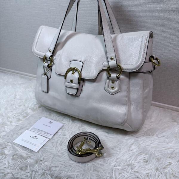 美品COACH コーチ 2way トートバッグ ハンドバッグ ワンショルダー レザー 26127 A4