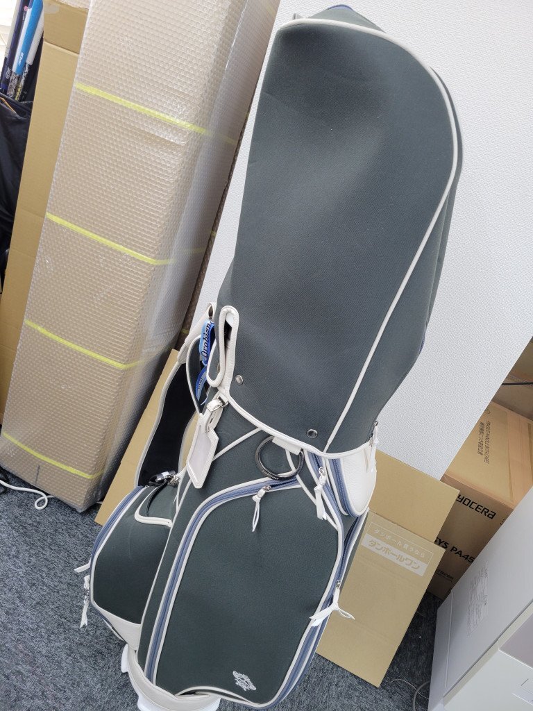 レアな美品Orobianco キャディーバッグ グリーン/ホワイト キャディバッグ スタンドタイプ オロビアンコ ゴルフ