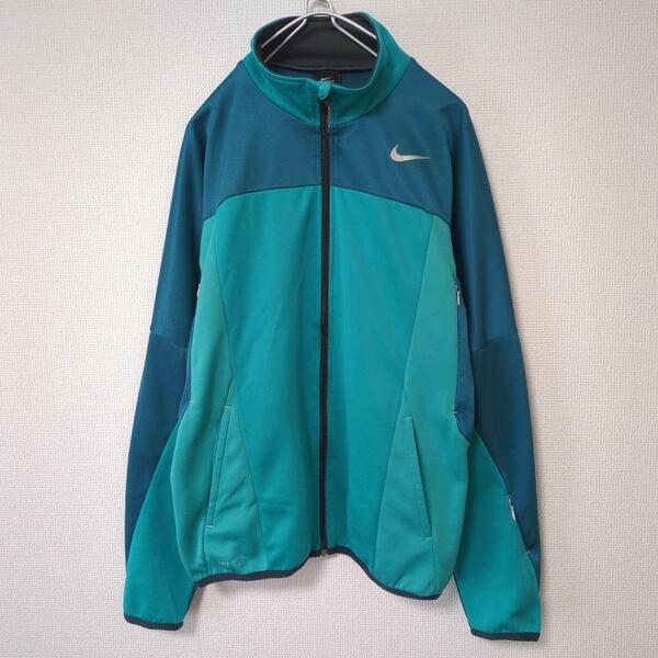 ナイキ NIKE トラックジャケット ジャージ DRI-FIT ワンポイント 緑 グリーン Mサイズ メンズ スポーツ ストリート