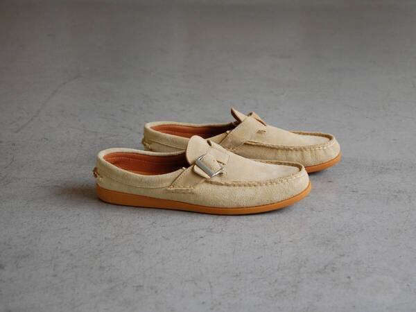 EASYMOC buckle slip-on★US8.5★検索用,イージーモック,バックル,ストラップ,スリッポン,ローファー,サンド,スエード,アメリカ製,海外,USA