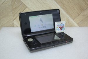 ☆【1K0523-7】 Nintendo ニンテンドー 任天堂 3DS CTR-001 マリオパーティ アイランドツアー ソフト付 ブラック ジャンク