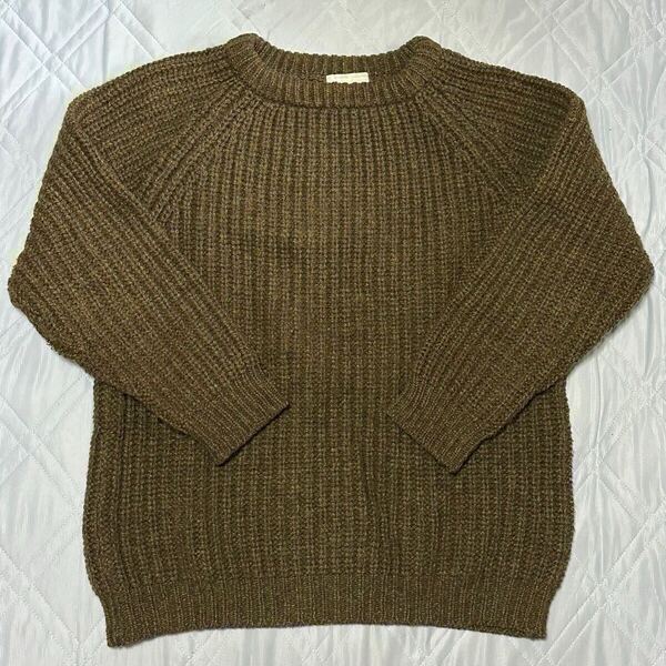 80's HIGHLAND HEATHER オイルドセーター Olive オリーブ 緑 ニット イギリス製 UK Made in BRITAIN ウール Vintage ヴィンテージ 古着