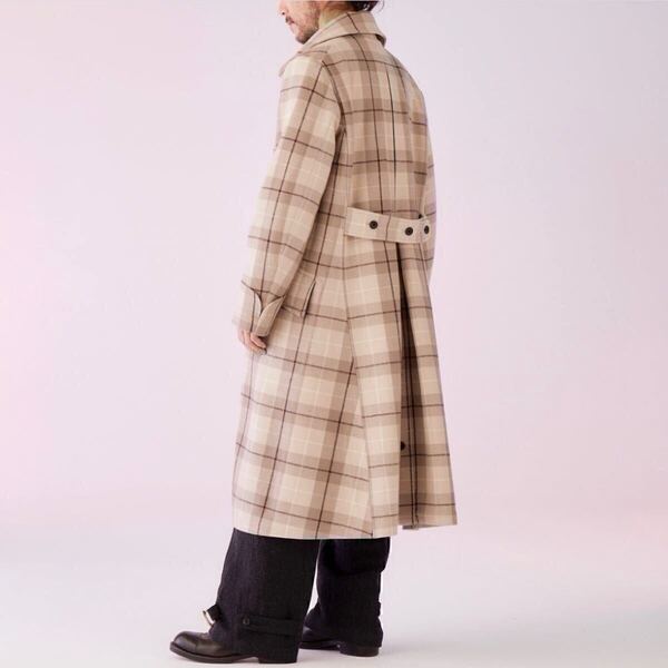 21AW sus-sous coat formerly greatcoat 7 ホワイトウォッチ チェック コート アウター ウールカシミヤ メンズ 日本製 ヴィンテージ 古着