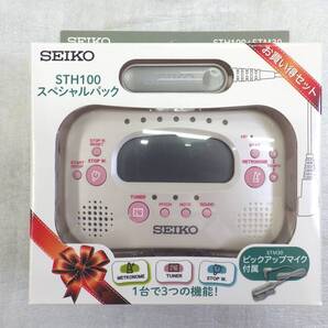 SEIKO セイコー チューナー メトロノーム ストップウォッチ機能付き STH100スペシャルパック チューナーマイク付 パールホワイト