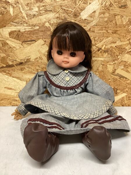 大池玩具 オオイケ ドール グレーのドレスの人形 レトロ 女の子 人形 (J70