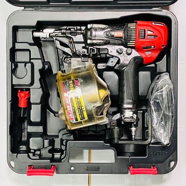 動作良好 送料無料 マックス MAX 高圧 65mm 型枠用コイルネイラ 釘打ち機 HN-65FW1 ケース付