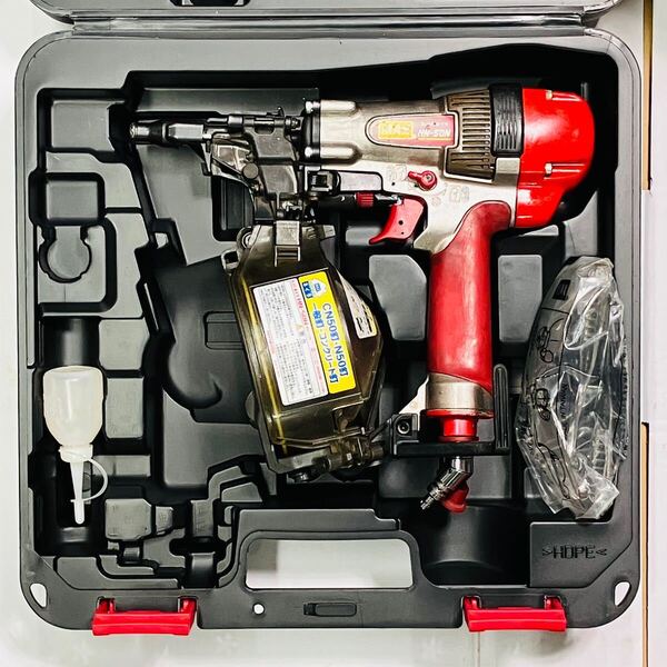 動作良好 送料無料 マックス MAX 高圧 50mm 釘打ち機 スーパーネイラ HN-50N ケース付き