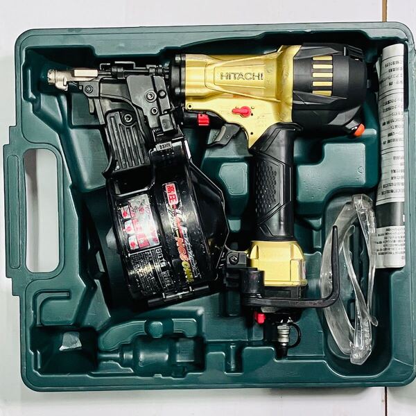 動作良好 送料無料 日立 HIKOKI 高圧 65mm 釘打ち機 コイルネイラ NV65HR ケース付き