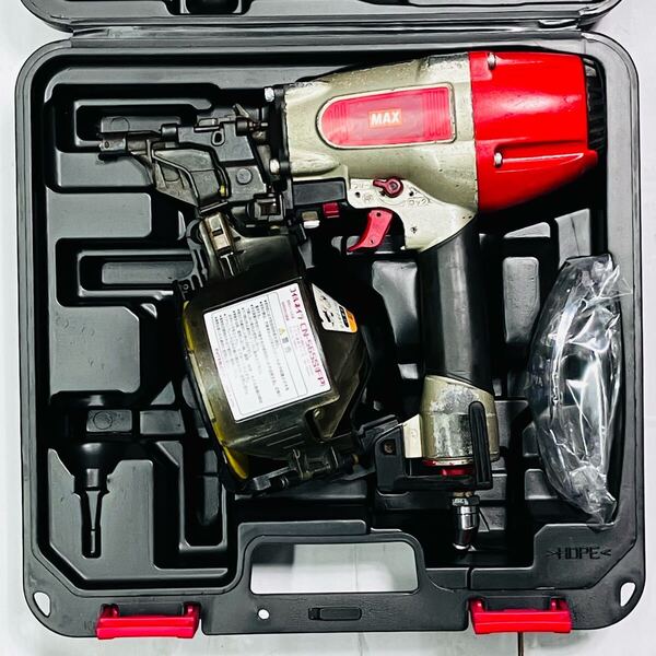 動作良好 送料無料 マックス MAX 常圧 65mm 釘打ち機 コイルネイラ CN-565S(FP) ケース付